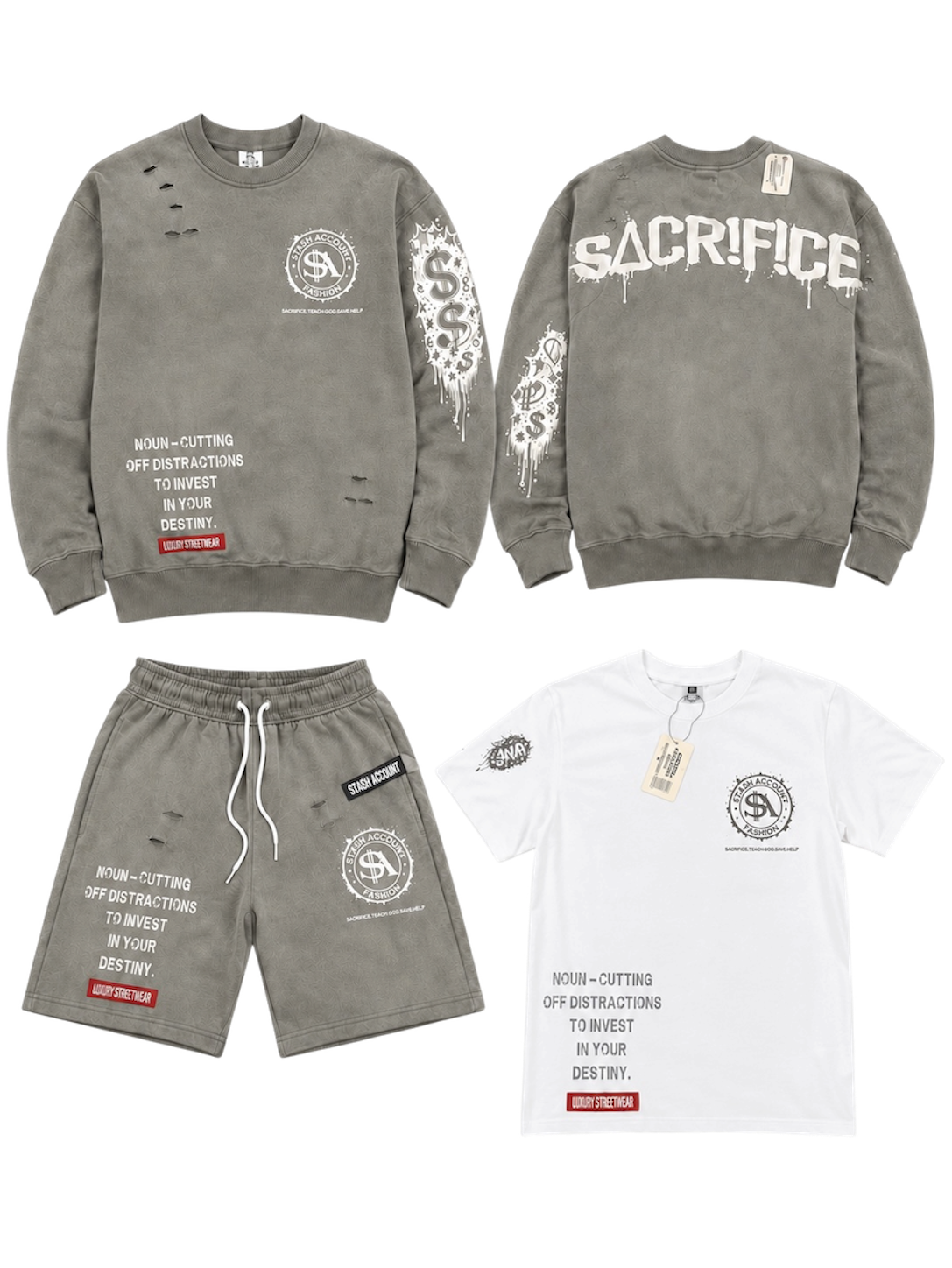 Distressed Crew set