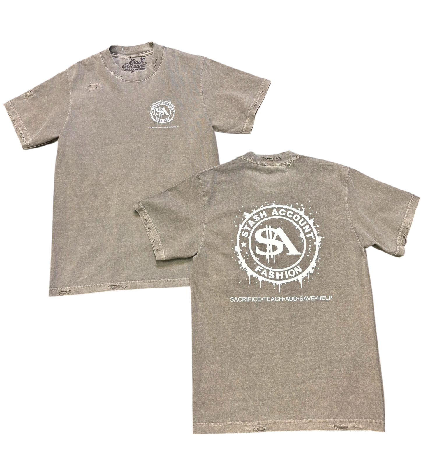 Cement gray distressed