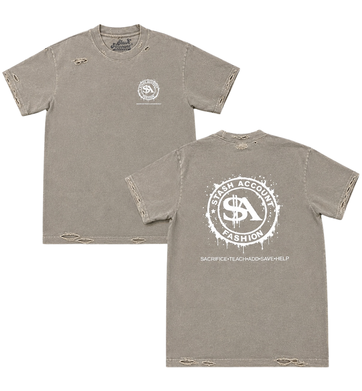 Cement gray distressed