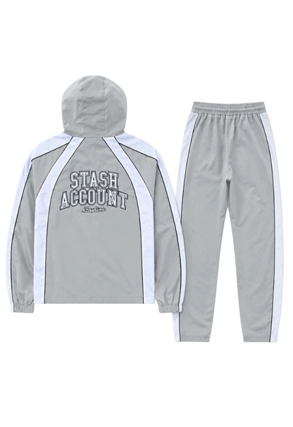 STASHY grey & white windbreaker