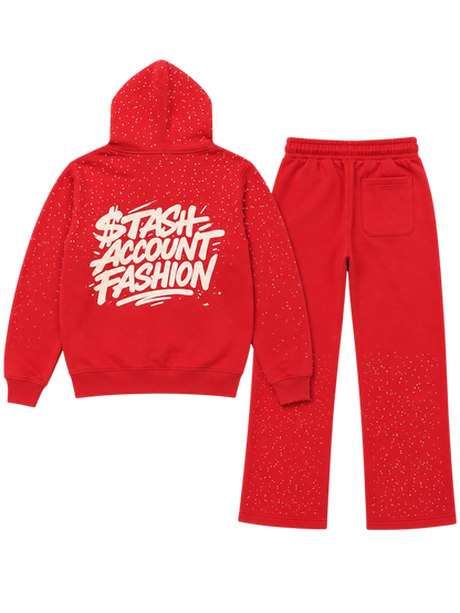 Red rhinestone flare sets (FREE SHIPPING)