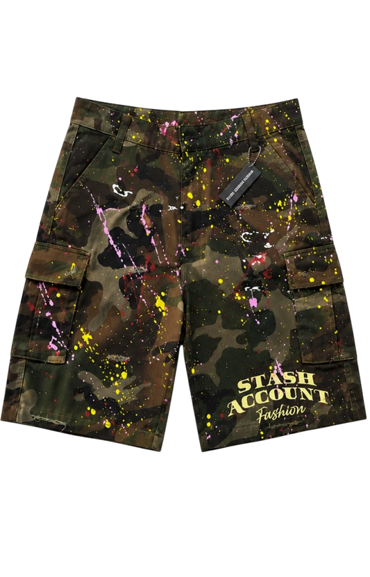 Camo paint splatter shorts (FREE SHIPPING)