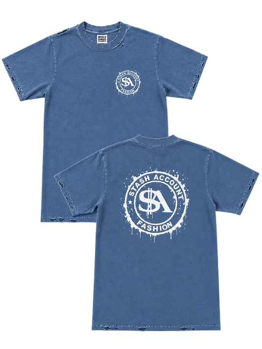 ￼ vintage blue distressed