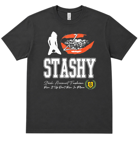Ladies love STASHY T shirt (dark grey)
