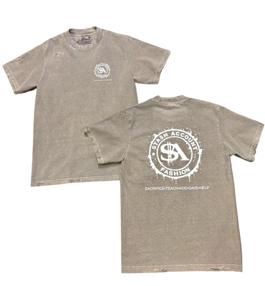 Cement gray distressed