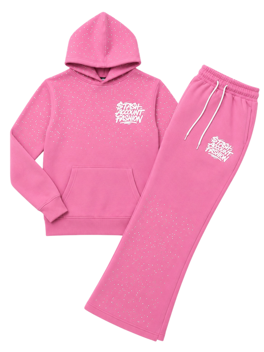 Pink rhinestone flare set (FREE SHIPPING)