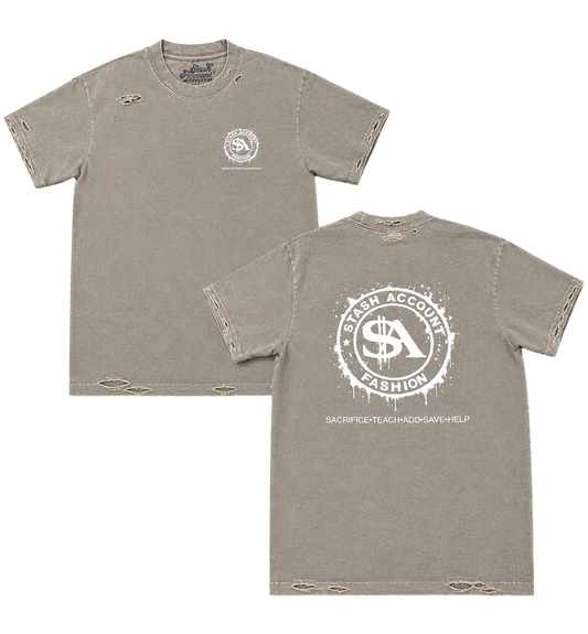 Cement gray distressed